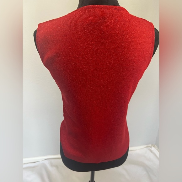 Joseph A Vibrant Red Vintage Knit Top - Picture 6 of 9